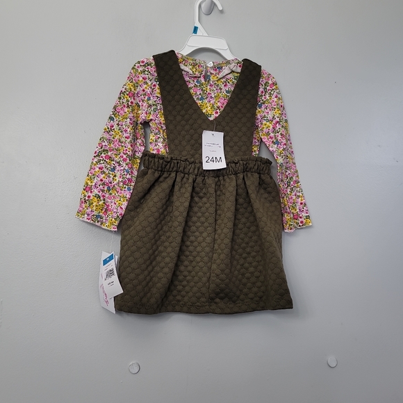 BONNIE JEAN  BABY GIRLS 12-24 MONTHS GIANNA JUMPER DRESS - Picture 7 of 12